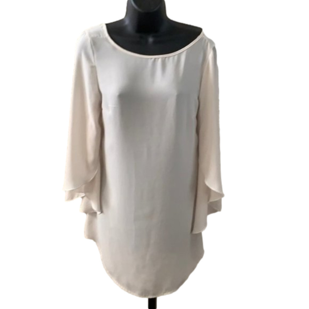 SUGARMINT Bell Sleeve Tunic Top Shirt Blouse